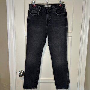 Free People High Rise, Skinny Jeans, Black Wash - Size 28